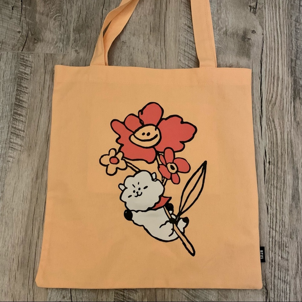 BT21 RJ Flower Shoulder Tote Bag